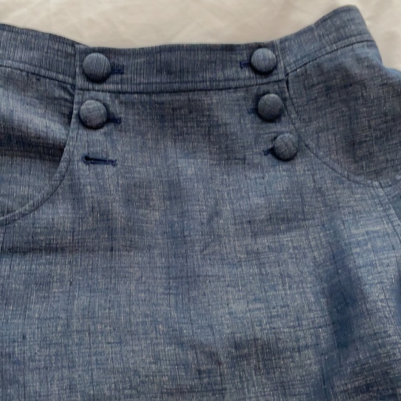 SEARLE Denim Mini Skirt size 8 - Picture 4 of 4